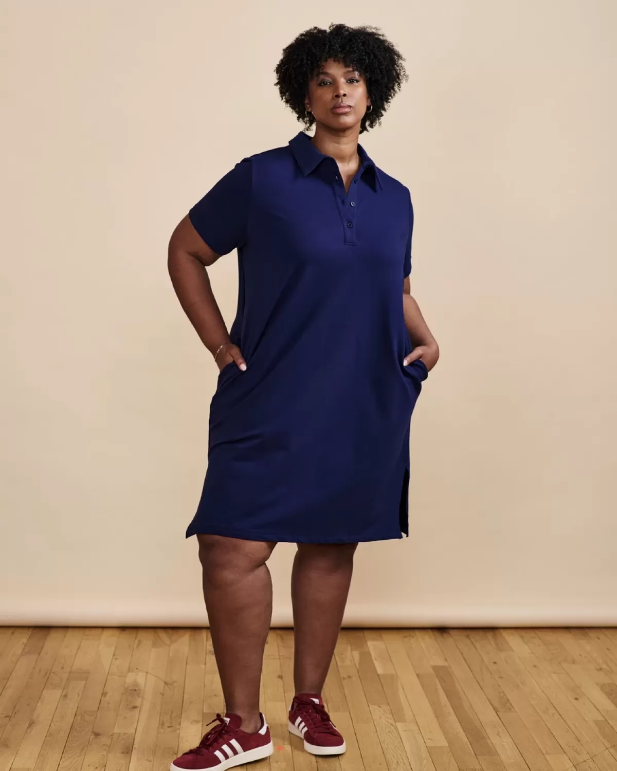 Varsity French Terry Polo Dress>Universal Standard Discount