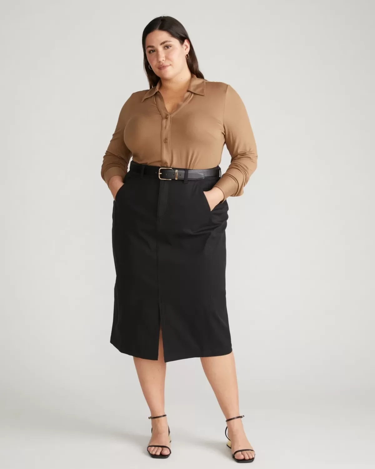 Veranda Stretch Cotton Twill Skirt>Universal Standard Cheap