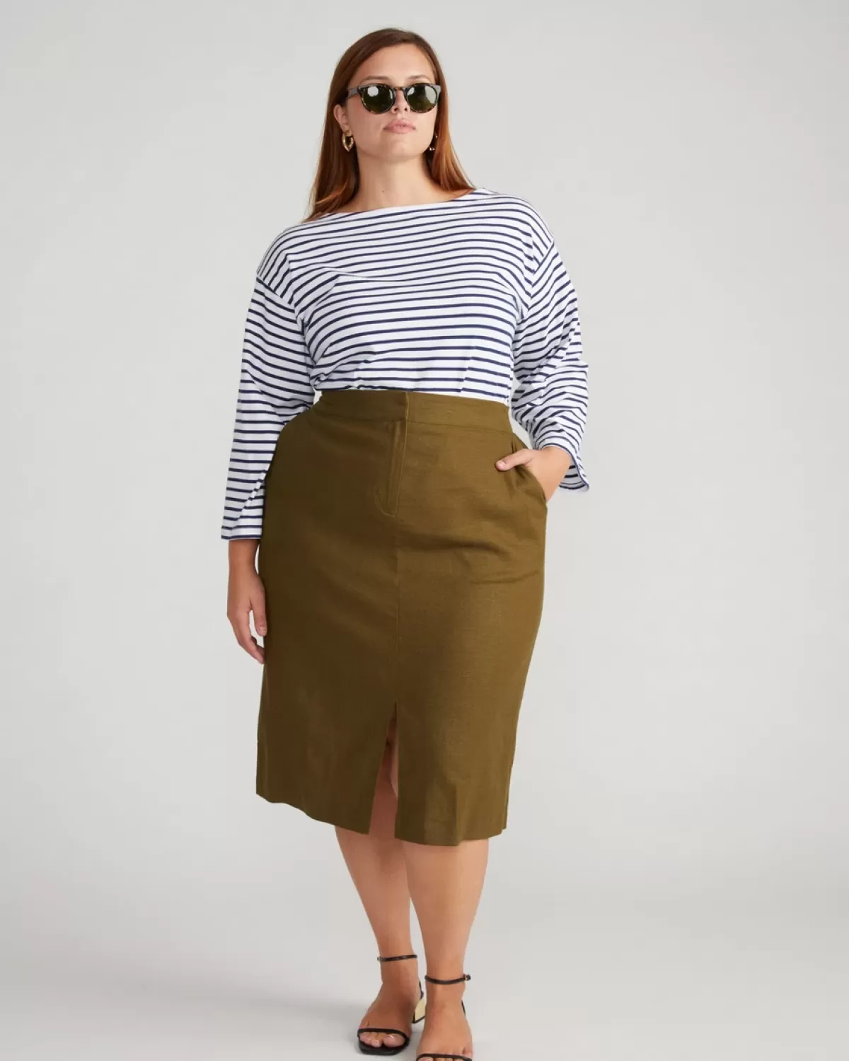 Wooster Linen Skirt>Universal Standard Hot